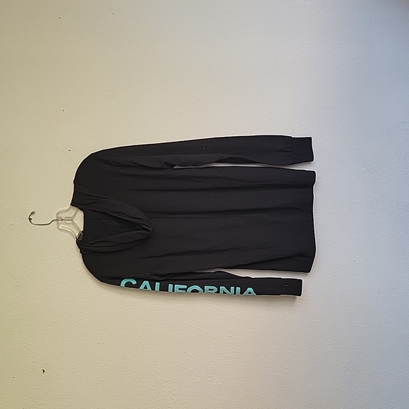 HUSTLE hoodie long sleeves tee size Medium logo front CALIFORNIA REPUBLIC - Picture 6 of 14